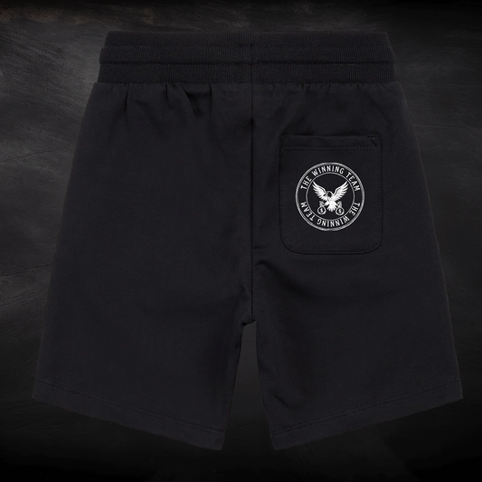 black and white Offaplay shorts